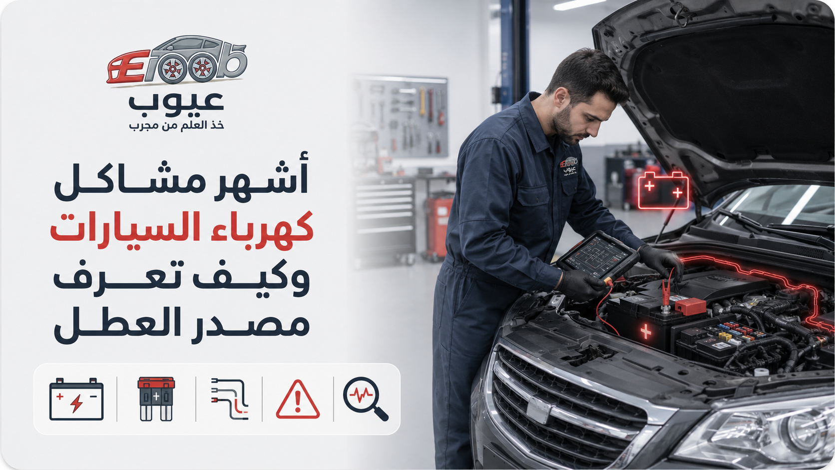 أشهر مشاكل كهرباء السيارات وكيف تعرف مصدر العطل